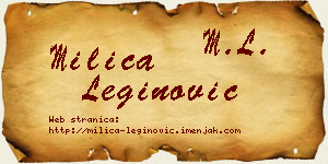 Milica Leginović vizit kartica